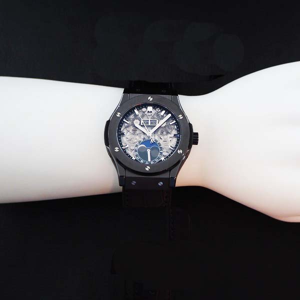 HUBLOT　クラシックフュージョン　アエロフュージョン ムーンフェイズ ブラックマジック  517.CX.0170.LR　45mm